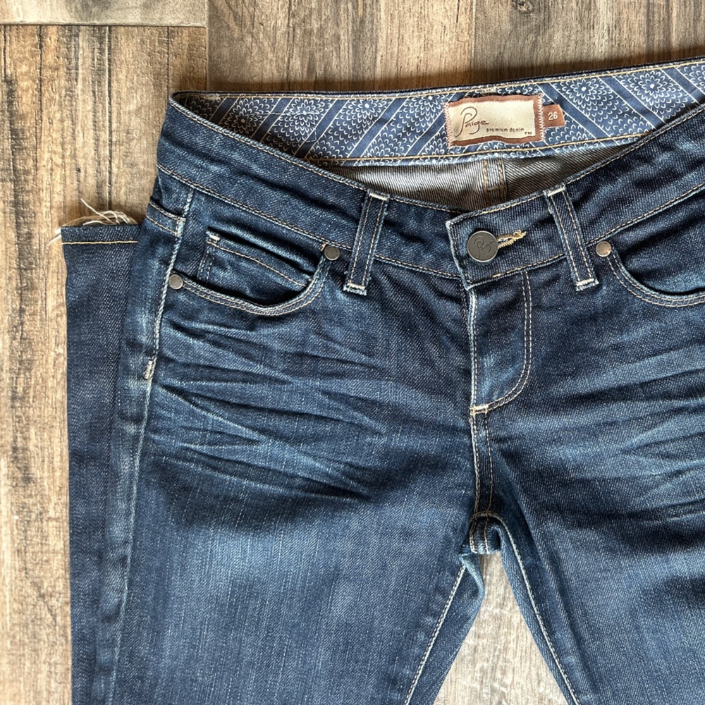 PAIGE Blue Heights Dark Denim Jeans Size 26
